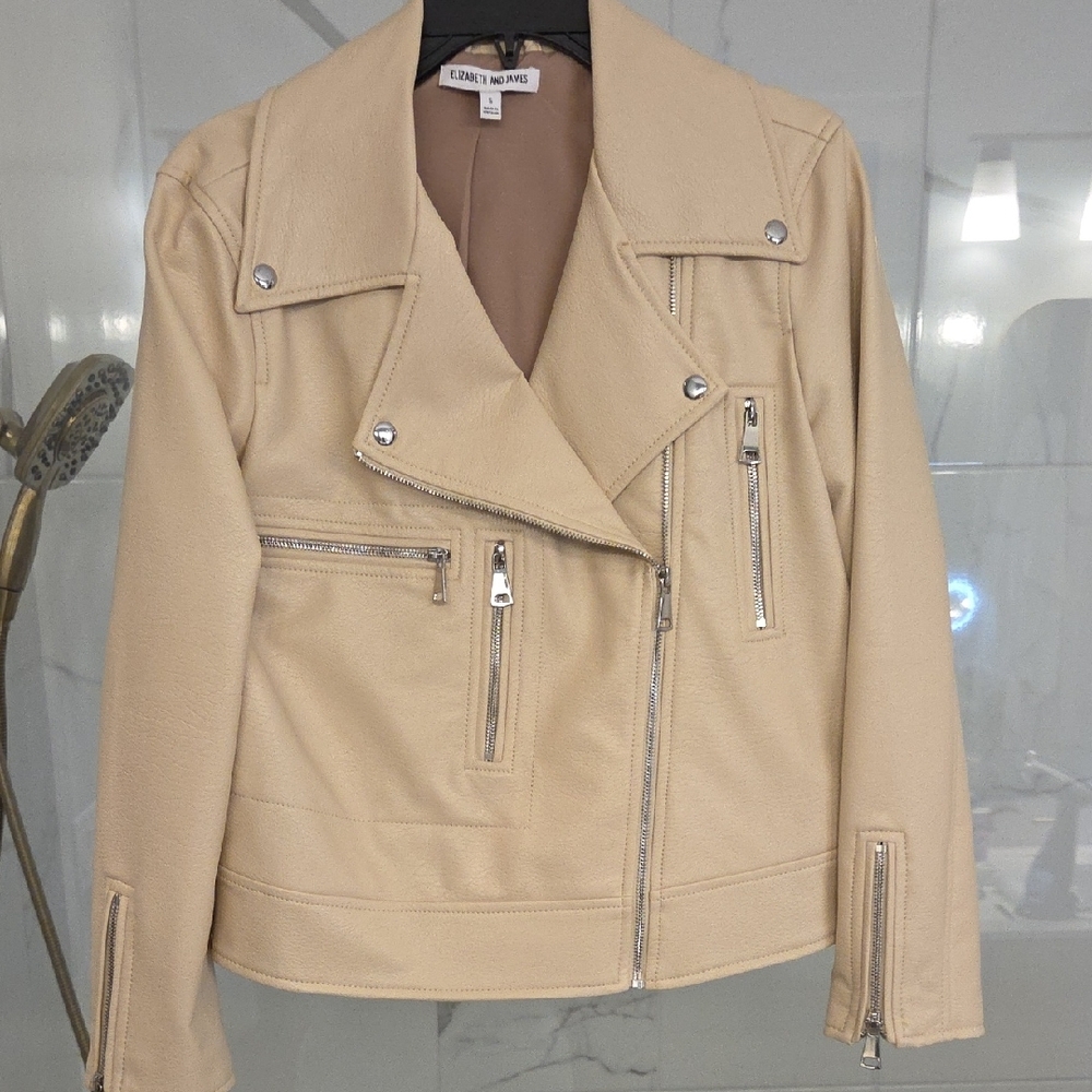Blank NYC Women's Tan Biker Jacket